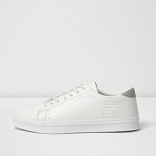 jacques-vertuk White lace-up perforated sneakers 298481 men Shoes / Boots Trainers