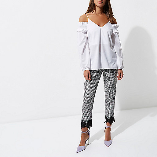 river island flat shoes sale,jacques-vertuk Jackets White long sleeve bardot cami strap top Bardot / Cold Shoulder Tops Tops women