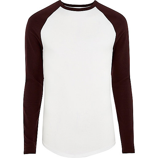 cream sequin dress river island,jacques-vertuk Outlet White long sleeve muscle fit raglan T-shirt men 301841