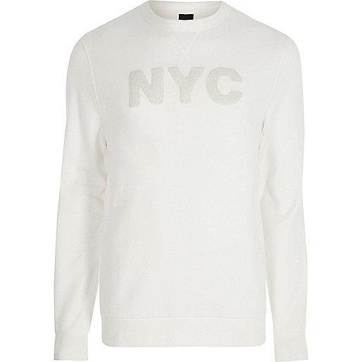 river island ombre sequin dress,jacques-vertuk Online White long sleeve NYC applique sweatshirt men 302918