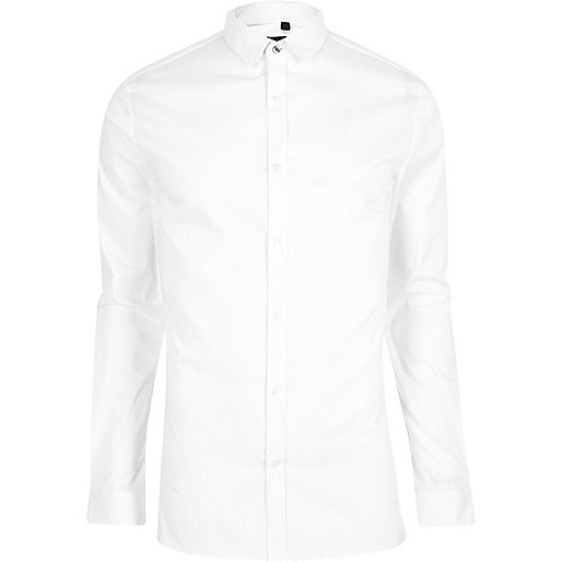 river island white shirt dress,Who Stocks jacques-vertuk White long sleeve skinny fit shirt Long Sleeve Shirts Shirts men