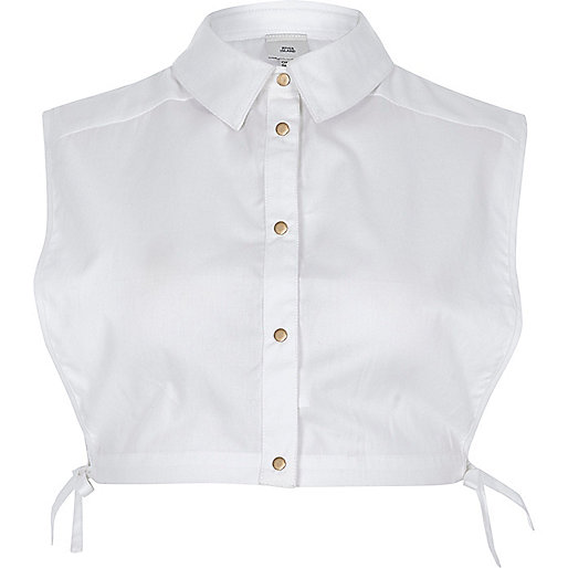 jacques-vertuk White longline collar bib 707287 women Accessories Collar Bibs