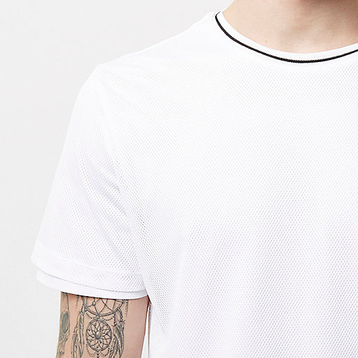 river island cable knit jumper,jacques-vertuk Catalog White longline mesh T-shirt T-Shirts / Tanks Sale men