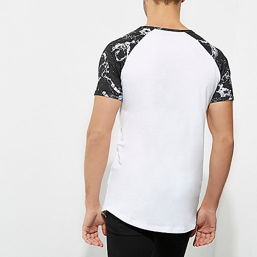 river island wristlet,jacques-vertuk Shop White marble raglan sleeve muscle fit T-shirt men 302386