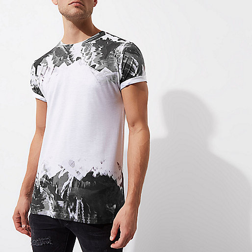 river island sheepskin boots,jacques-vertuk Ireland White mono camo fade print T-shirt men 304360