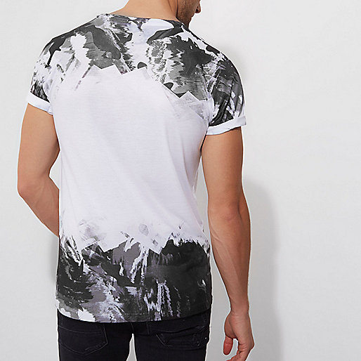 river island sheepskin boots,jacques-vertuk Ireland White mono camo fade print T-shirt men 304360