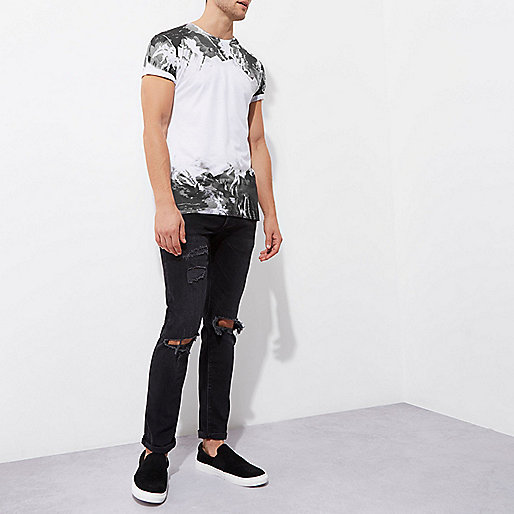 river island sheepskin boots,jacques-vertuk Ireland White mono camo fade print T-shirt men 304360