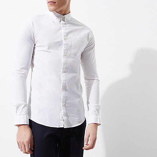 river island pink denim dress,jacques-vertuk Outlet White muscle fit casual Oxford shirt men 299832