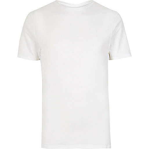 jacques-vertuk White muscle fit T-shirt 293140 men T-Shirts / Vests Plain T-Shirts