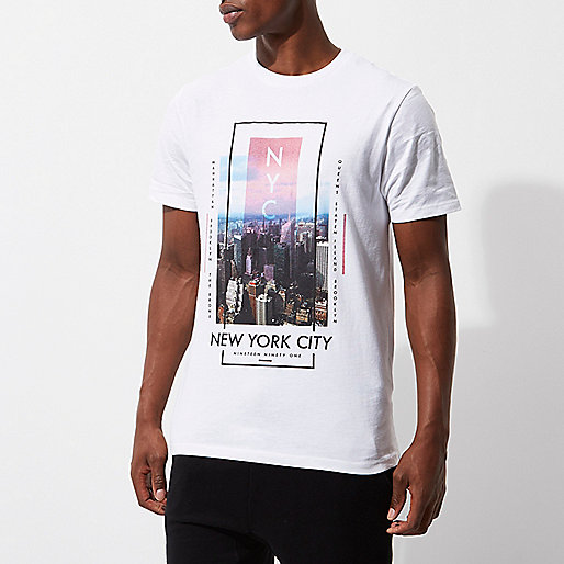 river island pale blue dress,jacques-vertuk Outlet White  New York City  print slim fit T-shirt men 304330