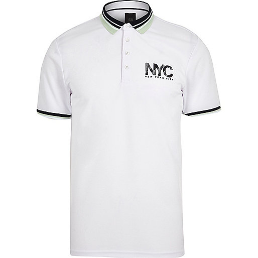 river island white boots,jacques-vertuk Stores White NYC print slim fit polo shirt men 301719