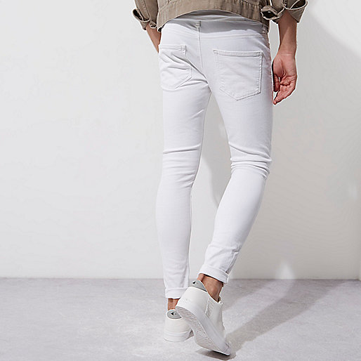 river island ugg style boots,jacques-vertuk Outlet White Ollie super skinny spray on jeans men 301288