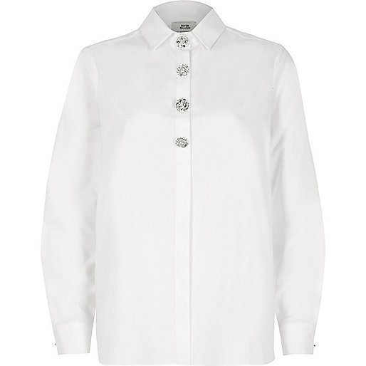 river island mens black trainers,Last Year S jacques-vertuk Coats White oversized rhinestone long sleeve shirt Shirts Tops women