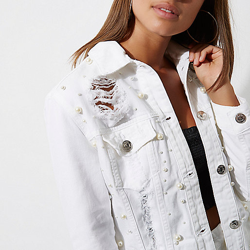 green quilted coat river island,jacques-vertuk Uk Clothing White peal ripped oversized denim jacket Coats / Jackets Sale women