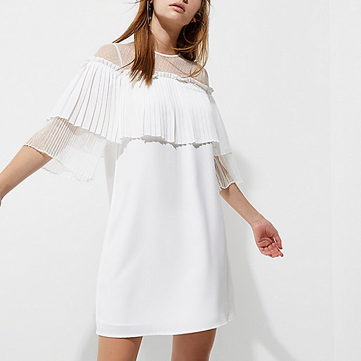 river island black gold bag,jacques-vertuk New Arrivals White pleated frill swing dress Swing Dresses Dresses women