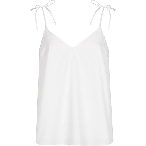 river island maxi skirt,jacques-vertuk Sale White poplin bow shoulder cami top women 701772