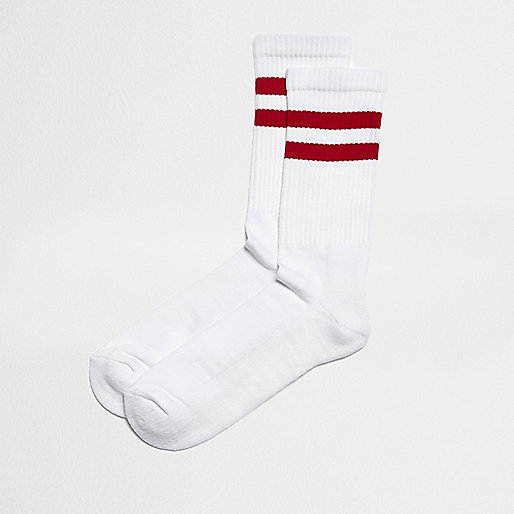 jacques-vertuk White red stripe tube socks 302125 men Underwear Socks