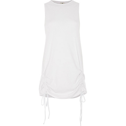 river island petite sale,jacques-vertuk UK White ruched hem tank top women 705249