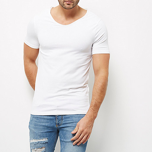 river island black bucket bag,jacques-vertuk Shop White scoop V-neck muscle fit T-shirt men 297962