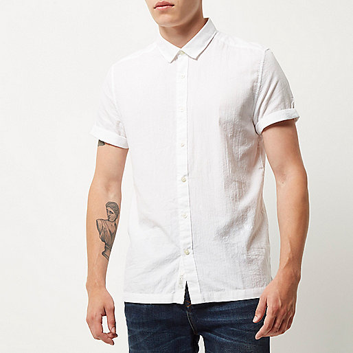 river island weekend travel bag,jacques-vertuk Online White seersucker short sleeve shirt men 295608