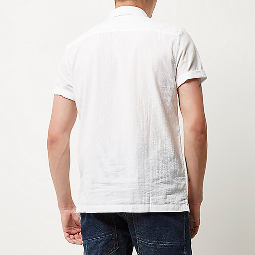 river island sculpt jeans,Island Dresses Online White seersucker short sleeve shirt Shirts Sale men