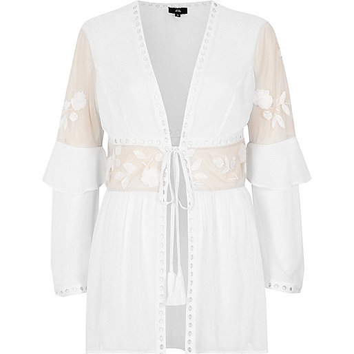 river island mens spray on skinny jeans,jacques-vertuk Uk White sheer lace embroidered frill robe Pajamas & Loungewear Sleepwear & Slippers women