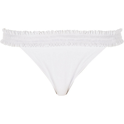 river island platform shoes,jacques-vertuk Ireland White shirred bardot bikini top women 705944