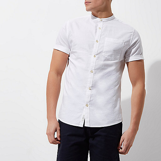 river island twist front dress,jacques-vertuk Christmas Sale 2016 White short sleeve Oxford grandad shirt Short Sleeve Shirts Shirts men