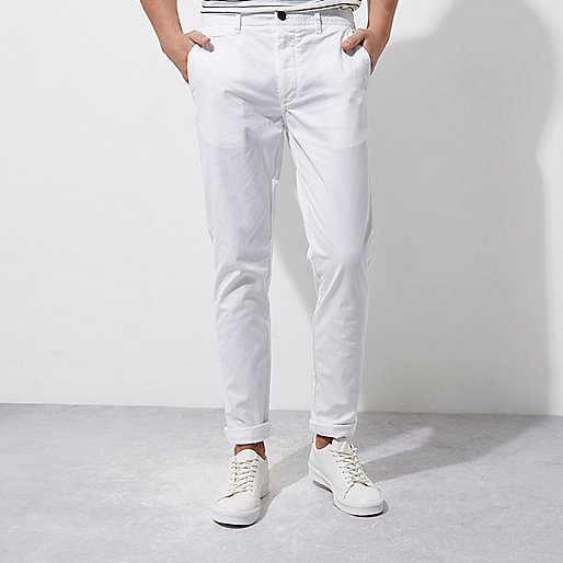 jacques-vertuk White skinny chino pants 301970 men Going Out