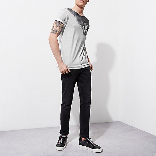 river island wrap dress,jacques-vertuk Order In Store White skull smoke print crew neck T-shirt T-shirts T-Shirts / Tanks men