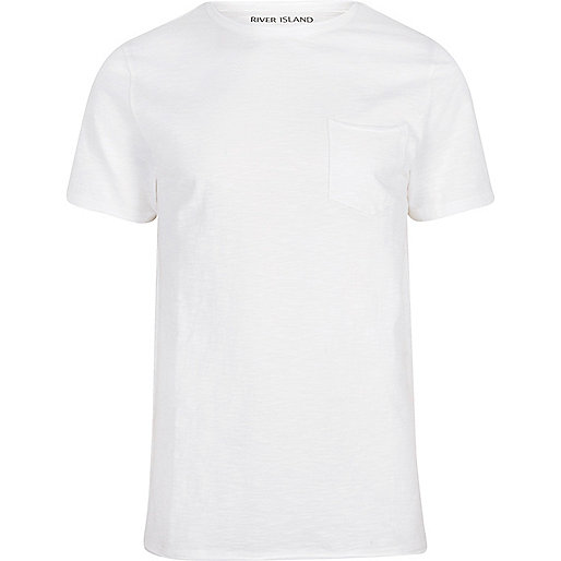 river island summer dresses,jacques-vertuk Sale Online Shopping White slim fit raw cut pocket T-shirt T-shirts T-Shirts / Tanks men