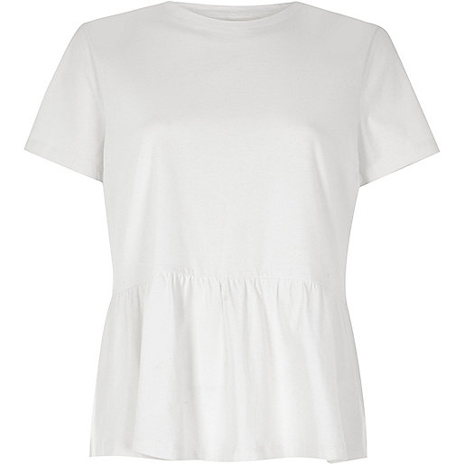 river island blue coat,jacques-vertuk UK White soft peplum T-shirt women 694969