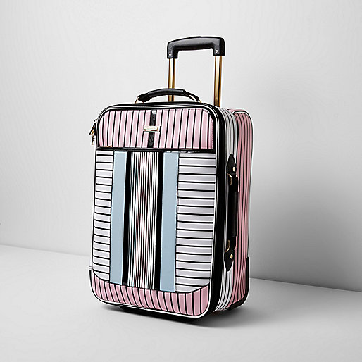 river island waterproof coats,jacques-vertuk Sale White stripe print cabin suitcase women 700938