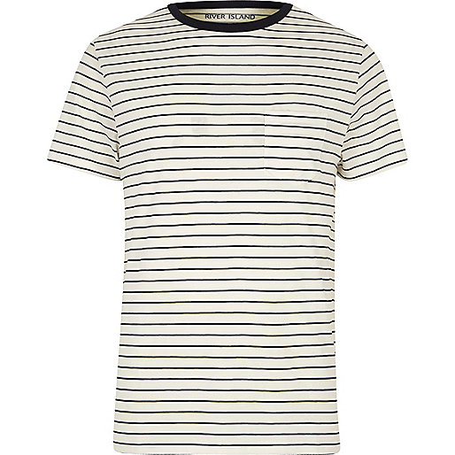 jacques-vertuk White stripe regular fit T-shirt 298332 men T-Shirts / Vests T-shirts