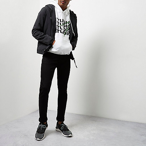 river island black studded sandals,jacques-vertuk English Website White 'Studio' print hoodie Hoodies / Sweatshirts Sale men