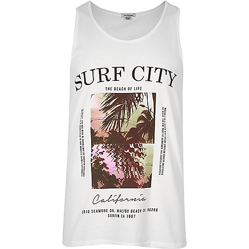 river island floral blazer dress,jacques-vertuk London White Surf City print tank men 301764