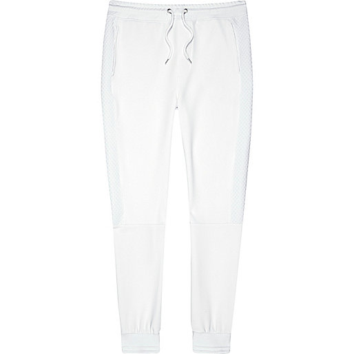 jacques-vertuk White textured panel joggers 300597 men RI Limited Edition