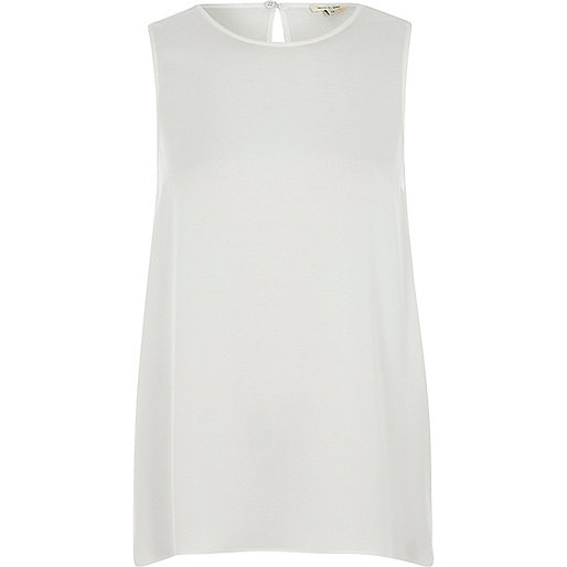 jacques-vertuk White tie back tank 700605 women Tops