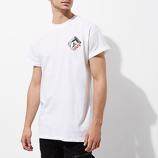 river island cowboy boots,jacques-vertuk Khaki Kimono White ‘undercover’ print crew neck T-shirt T-shirts T-Shirts / Tanks men