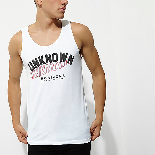 river island gold sandals,jacques-vertuk Dresses New Arrivals White  Unknown Horizons  print tank T-Shirts / Tanks Sale men