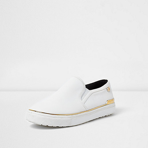 river island deck shoes,jacques-vertuk United Kingdom White wide fit slip on plimsolls Plimsolls / Sneakers Shoes / Boots women