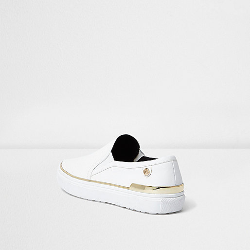 river island danny jeans,jacques-vertuk Online India White wide fit slip on plimsolls Plimsolls / Sneakers Shoes / Boots women