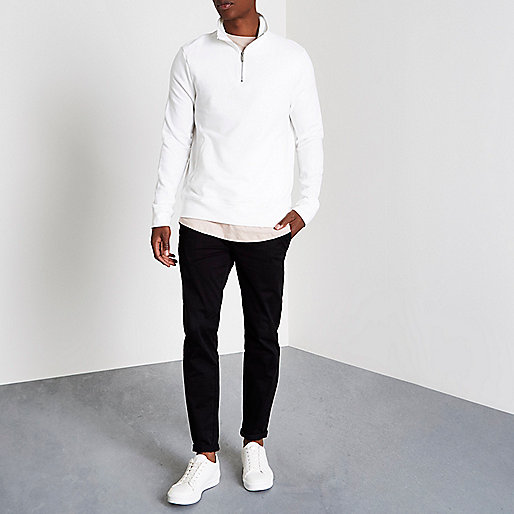 river island shoe boots,jacques-vertuk UK White zip-up funnel neck sweatshirt men 302923