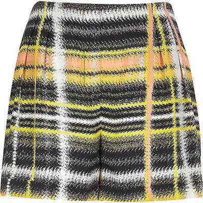 ladies river island sandals,jacques-vertuk Outlet Yellow checked shorts Shorts Sale women