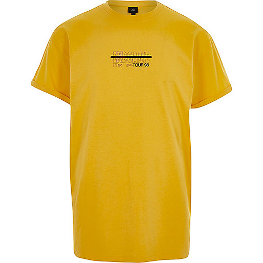 river island plus sale,jacques-vertuk Please Yellow 'end game' print slouch T-shirt T-shirts T-Shirts / Tanks men