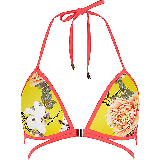 river island mini purse,jacques-vertuk London Yellow floral print strappy plunge swimsuit women 696484