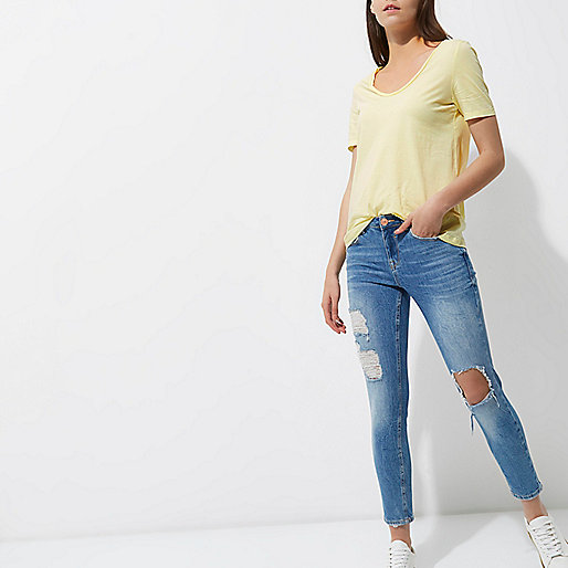 river island pearl heels,jacques-vertuk Outlet Yellow scoop neck T-shirt women 703396