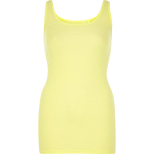 jacques-vertuk Yellow scoop neck tank 703514 women Tops T-Shirts & Vests Plain T-Shirts / Vests