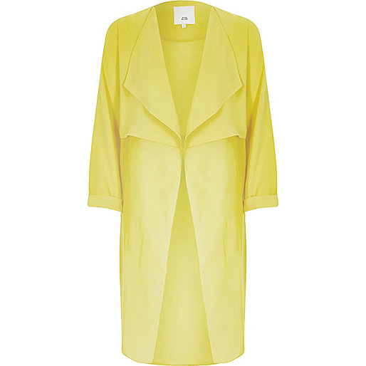 river island shirred waist dress,jacques-vertuk Clothing Range Yellow sheer detail duster jacket Jackets Coats / Jackets women