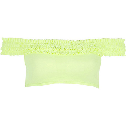 river island green boots,jacques-vertuk UK Sale Yellow shirred bardot bikini top women 704988